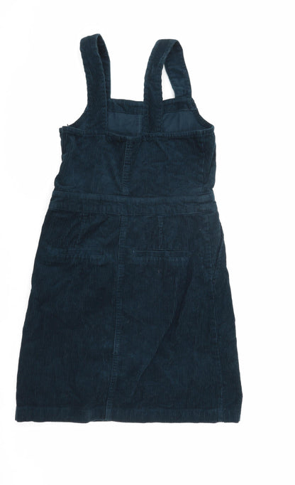 Dorothy Perkins Women's Blue Corduroy Pinafore Dress, Size 8