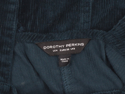 Dorothy Perkins Women's Blue Corduroy Pinafore Dress, Size 8