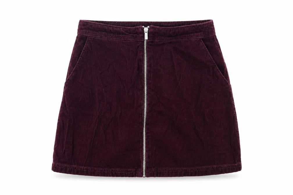 Womens UK Size 10 New Look Straight & Pencil Corduroy Skirt