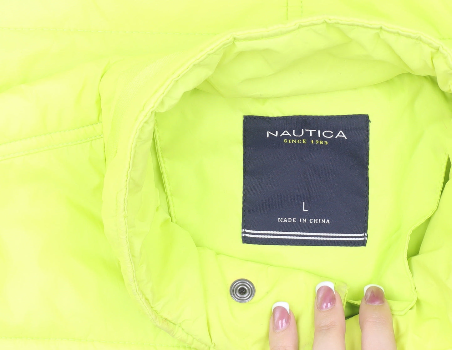 Mens UK Size L Nautica Yellow Puffer Jacket