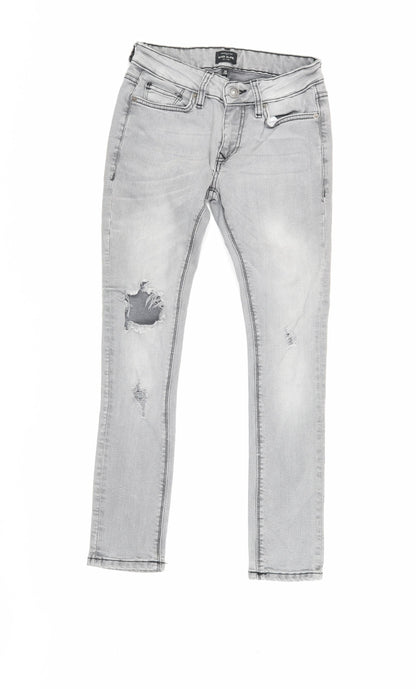 Mens UK Size 26 River Island Slim Fit Skinny Grey Jeans