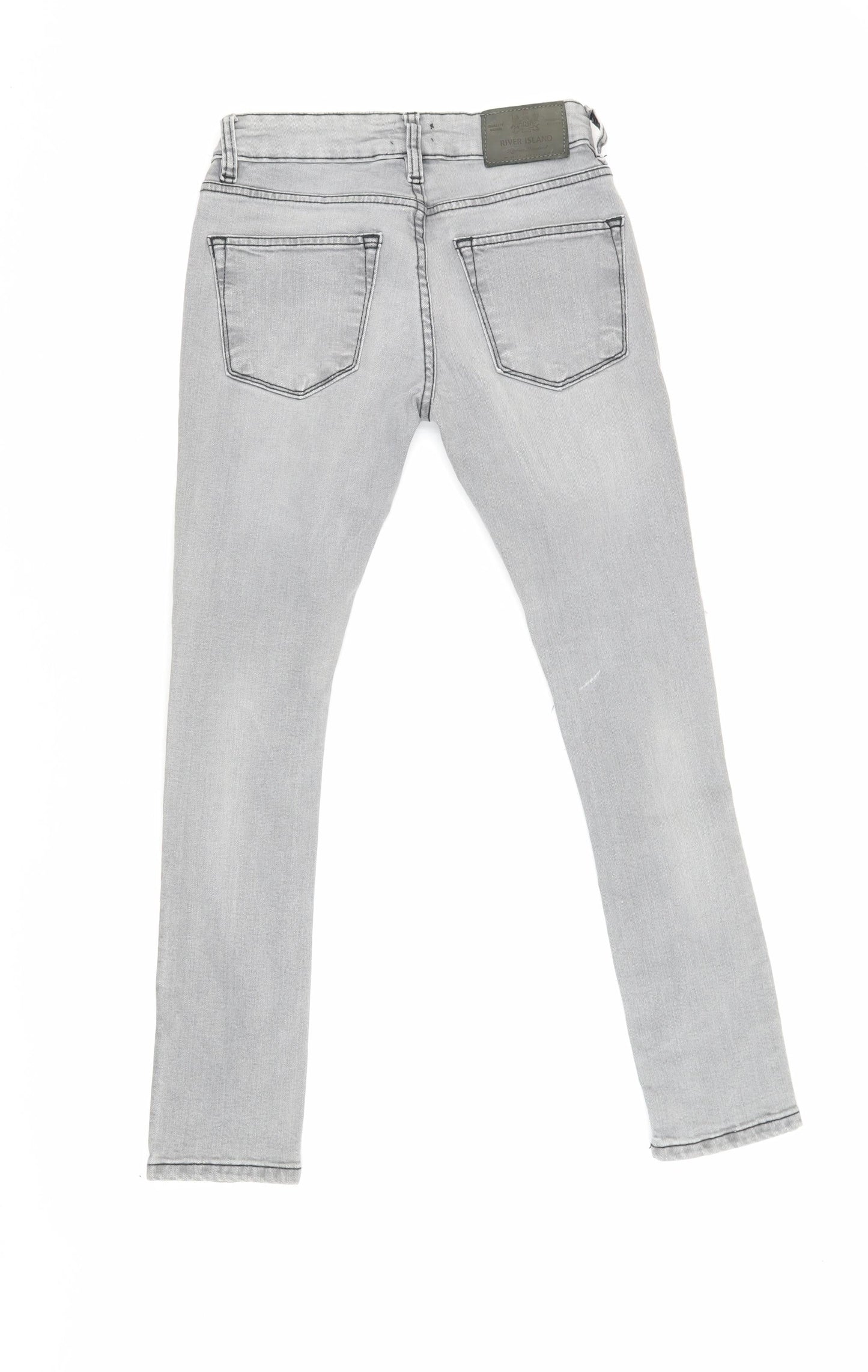 Mens UK Size 26 River Island Slim Fit Skinny Grey Jeans