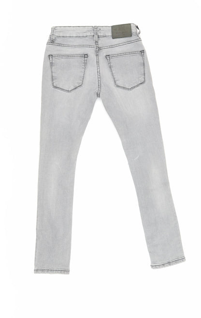 Mens UK Size 26 River Island Slim Fit Skinny Grey Jeans