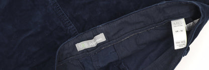 Marks and Spencer Women's Blue Corduroy Pencil Skirt