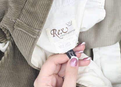 Rex Men's Brown Corduroy Trousers, Size 32