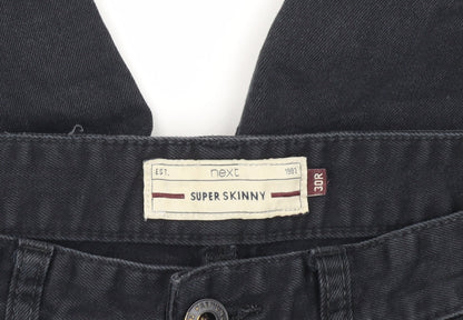Next Men's Black Super Skinny Distressed Jeans