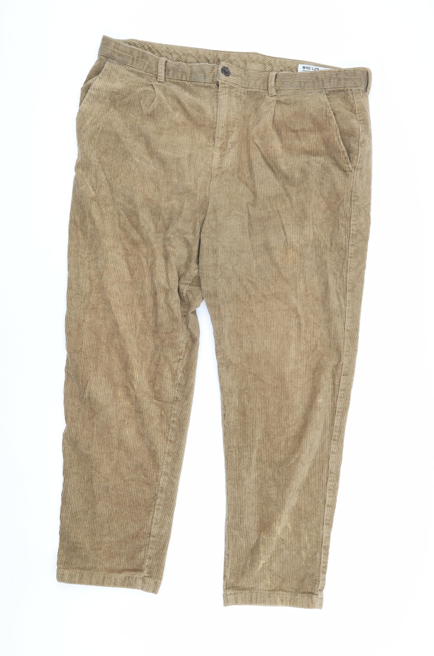 Mens UK Size 40 Union Works  Casual Brown Trousers