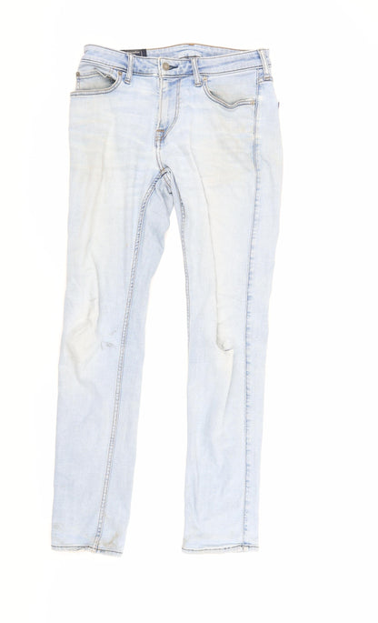 Abercrombie & Fitch Men's Blue Straight Jeans M