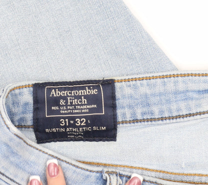 Abercrombie & Fitch Men's Blue Straight Jeans M