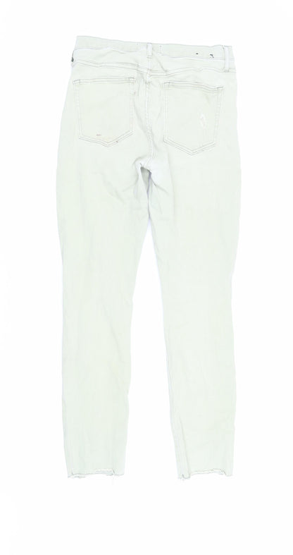 Gap Women’s Grey Jegging Jeans Size 8, Distressed Style