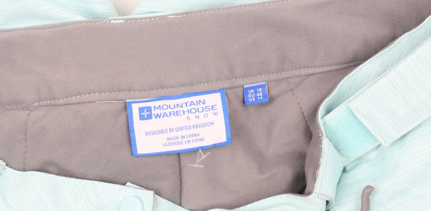 Mountain Warehouse Women's Blue Snow Pants Size 18