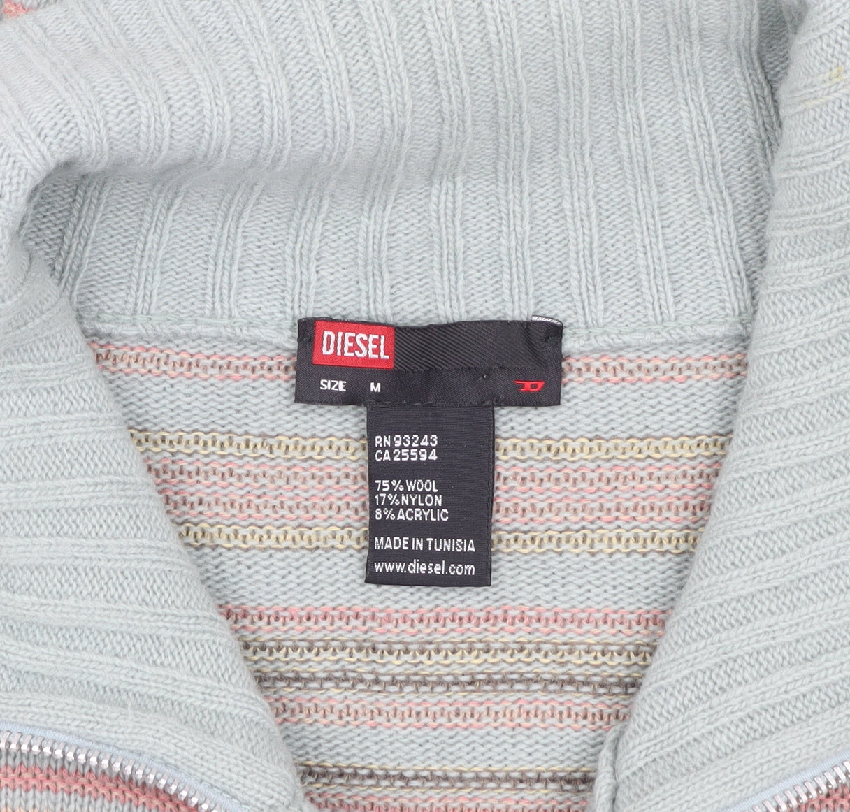 Mens UK Size M Diesel Grey Basic Jacket