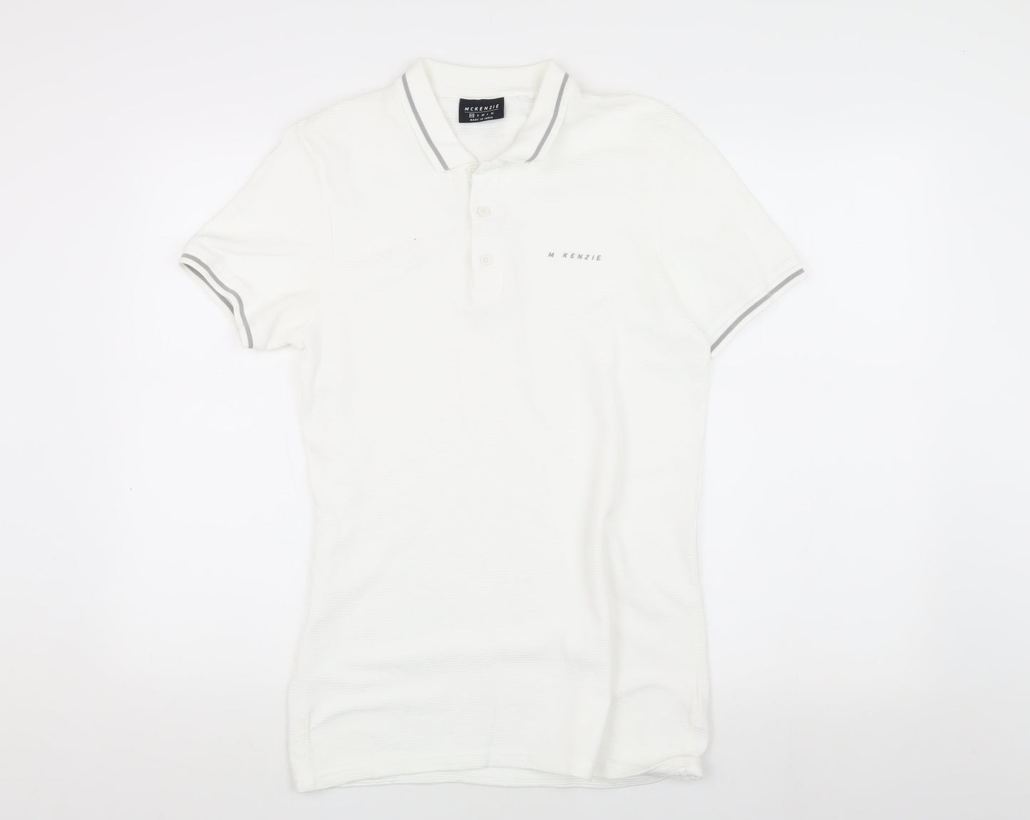 McKenzie Men's White Polo Shirt, Size S, Casual Cotton