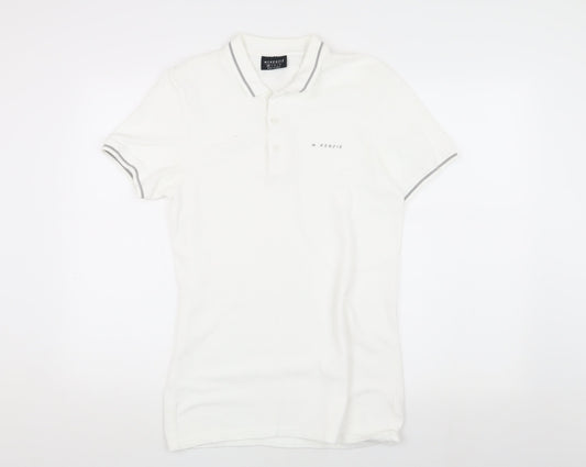 McKenzie Men's White Polo Shirt, Size S, Casual Cotton