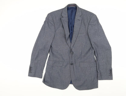 Mens UK Size 38 Moss Esq. Regular Blue Suit Jacket