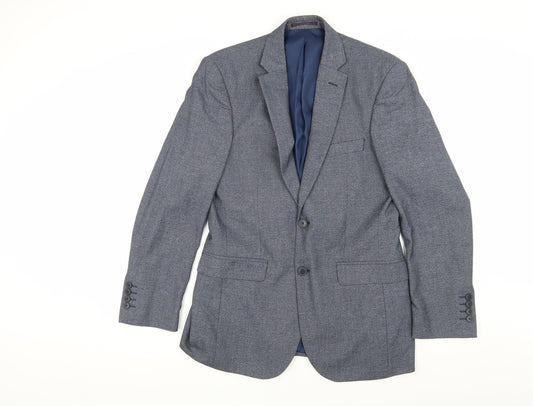 Mens UK Size 38 Moss Esq. Regular Blue Suit Jacket