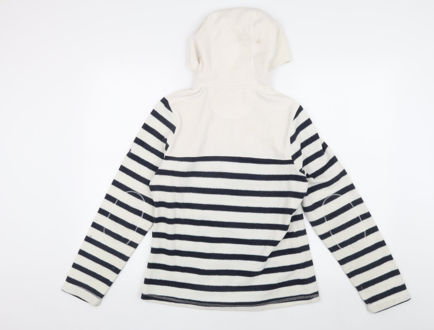Craghoppers Women's Ivory Striped Fleece Hoodie, Size 10