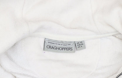 Craghoppers Women's Ivory Striped Fleece Hoodie, Size 10