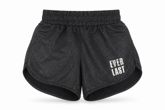 Front view of Everlast girls’ black activewear shorts age 7-8