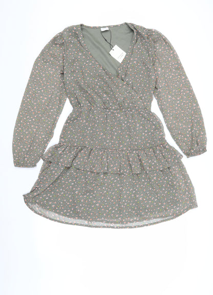 Jacqueline de Yong Women's Floral Wrap Dress Size 6