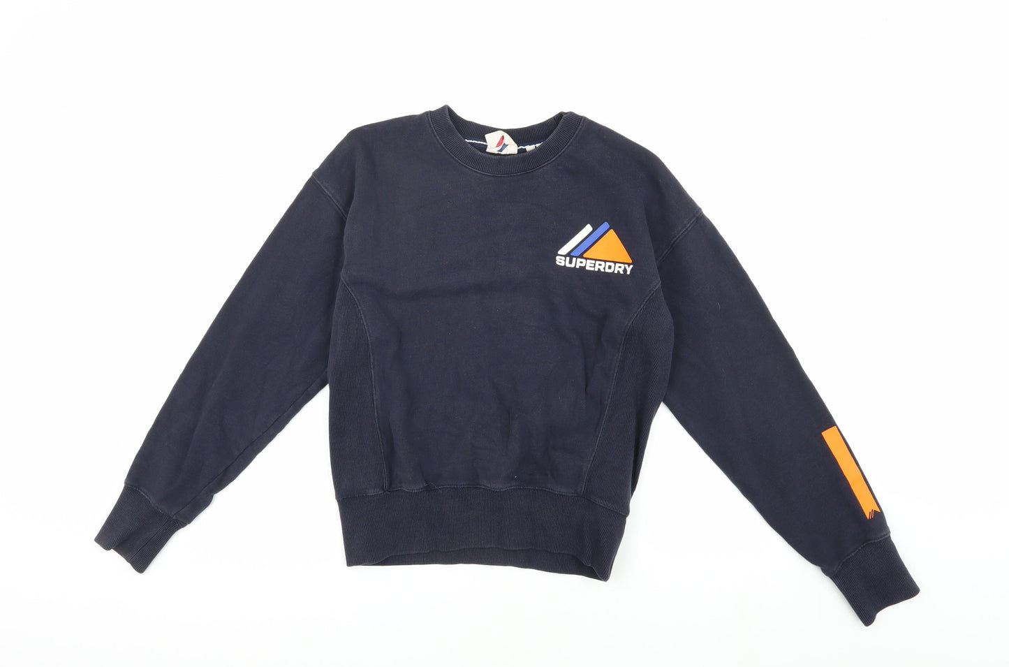 Superdry Women's Black Sweatshirt UK 8 with Logo Accents