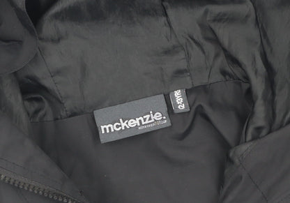 McKenzie Boys Black Jacket 2-3 Years Hooded Windbreaker
