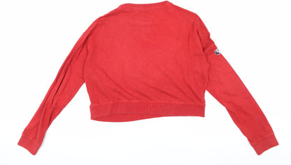 Superdry Women Red XS Pullover Sweatshirt - Sporty Casual