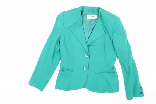 Windsmoor Women's Green Suit Jacket Size 10