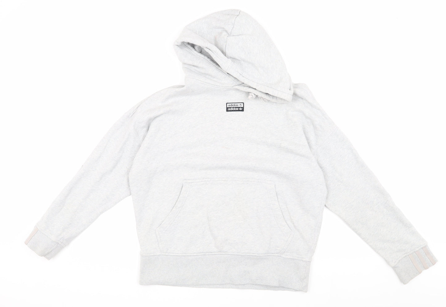 Adidas Womens Grey Pullover Hoodie XS Logo Casual