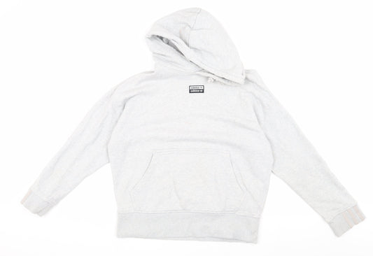 Adidas Womens Grey Pullover Hoodie XS Logo Casual