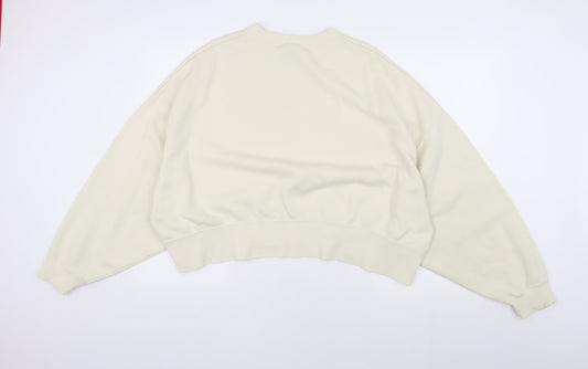 Nike Women's Ivory Pullover Sweatshirt, Size L, Logo Accent