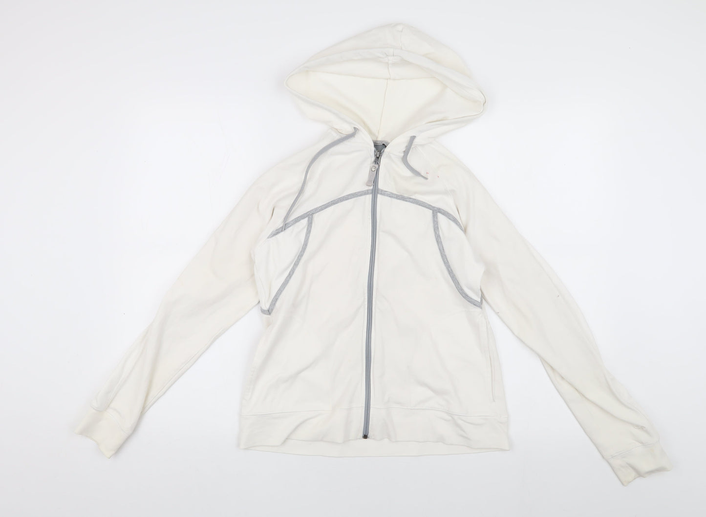 Champion Women's White Basic Jacket, Size S, Hooded