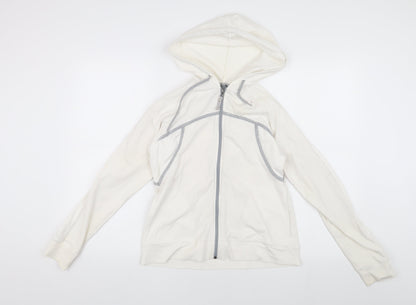 Champion Women's White Basic Jacket, Size S, Hooded