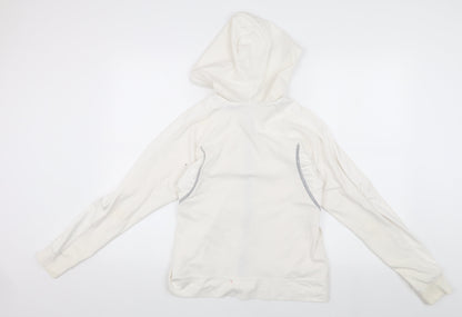 Champion Women's White Basic Jacket, Size S, Hooded