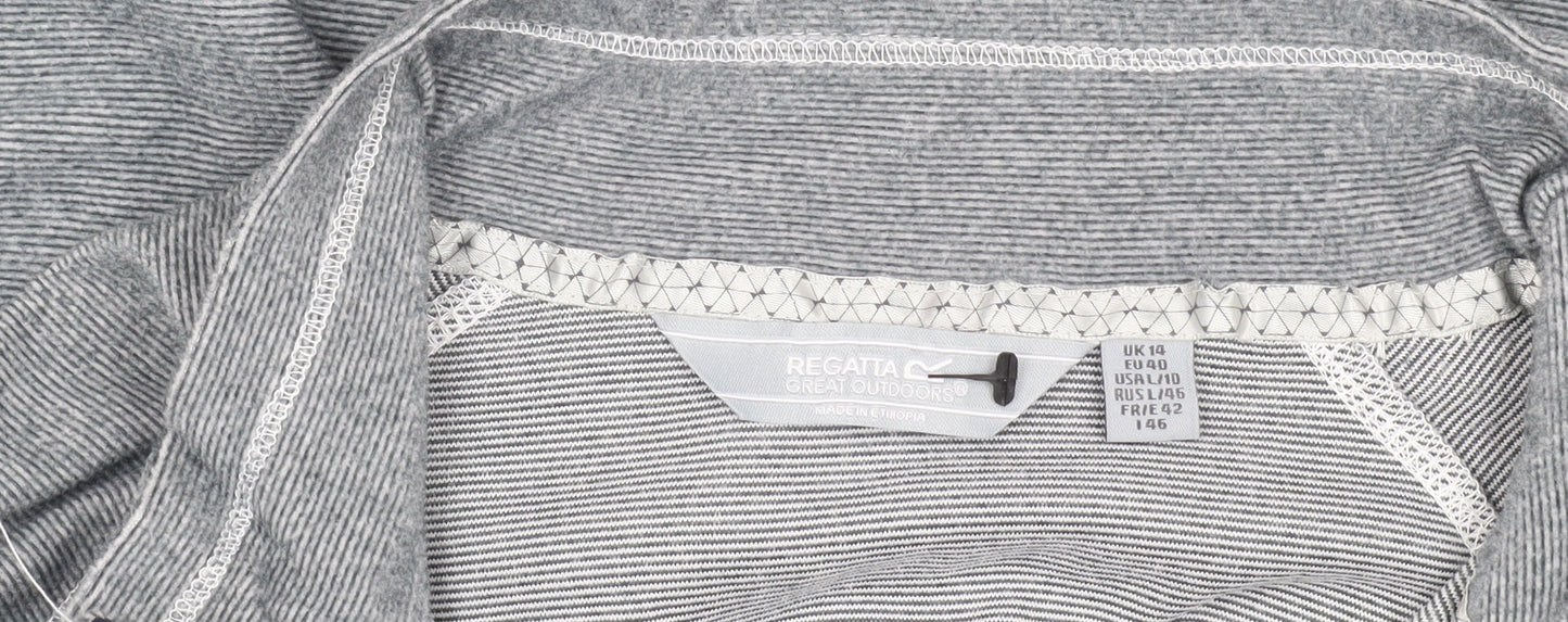 Womens UK Size 14 Regatta Grey Henley Sweatshirt