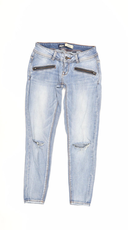 Womens UK Size 6 Superdry Regular Fit Skinny Blue Jeans