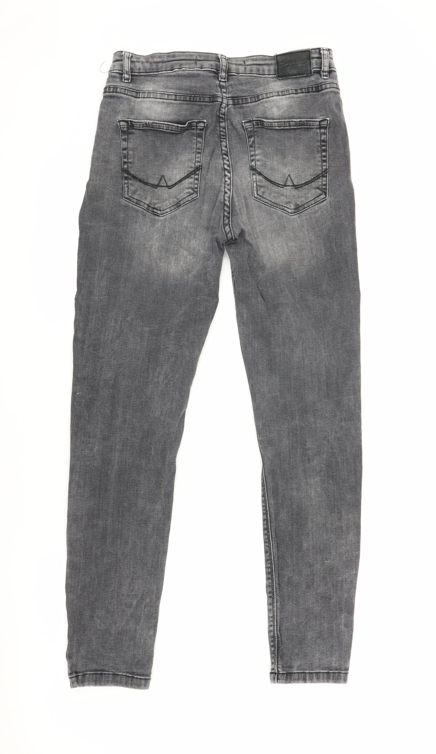 Womens UK Size L Superdry Slim Fit Skinny Grey Jeans