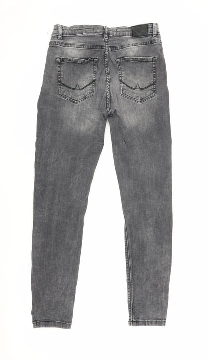 Womens UK Size L Superdry Slim Fit Skinny Grey Jeans