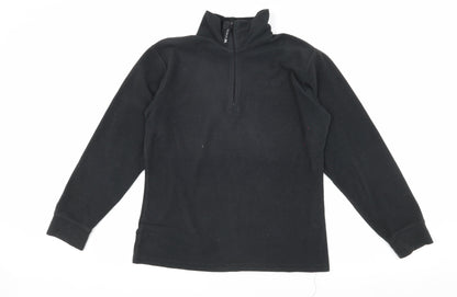 Trespass Men's Black Fleece 1/4 Zip Sweatshirt M