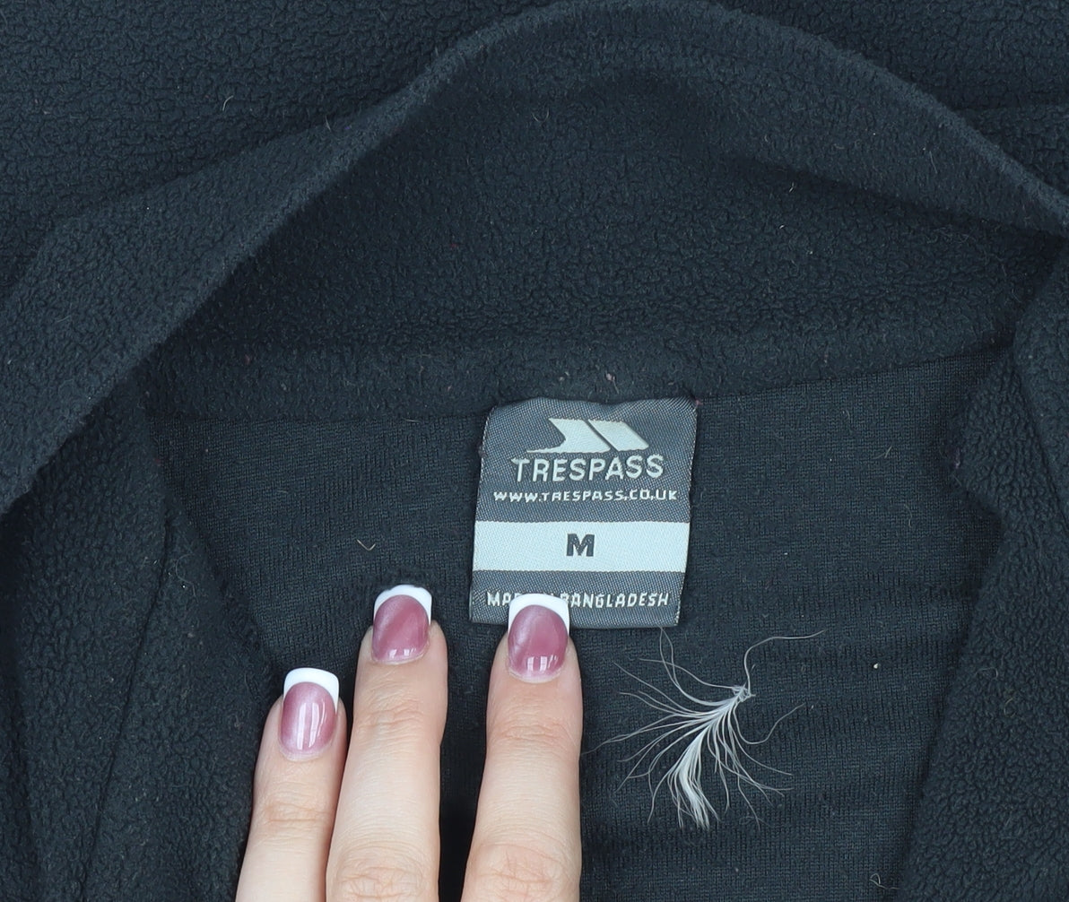 Trespass Men's Black Fleece 1/4 Zip Sweatshirt M