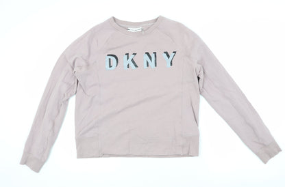 DKNY Women's Beige Logo Sweatshirt Size S