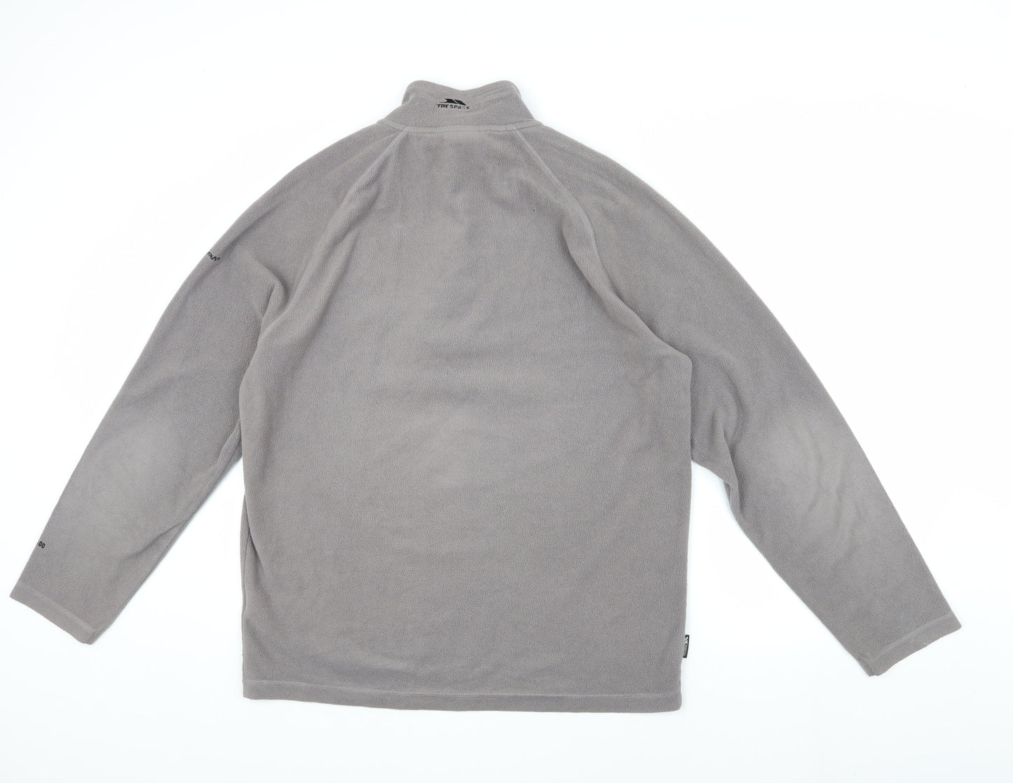 Mens UK Size L Trespass Grey 1/4 Zip Sweatshirt