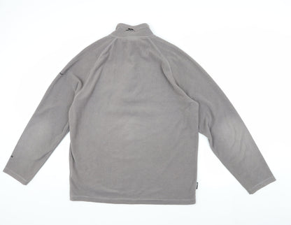 Mens UK Size L Trespass Grey 1/4 Zip Sweatshirt