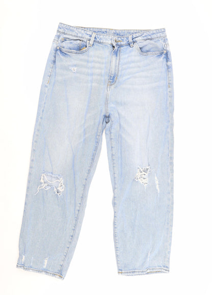 DKNY Women's Blue Boyfriend Jeans Size 4 Distressed