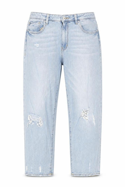 Womens UK Size 4 DKNY Relaxed Fit Boyfriend Blue Jeans