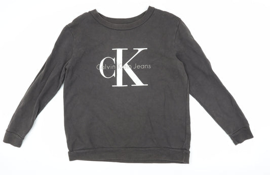 Mens UK Size S Calvin Klein Jeans Black Pullover Sweatshirt