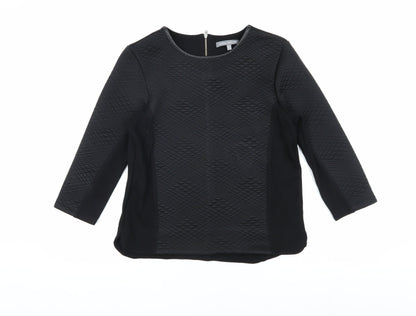 Laura Ashley Women's Black Quilted Blouse UK 12