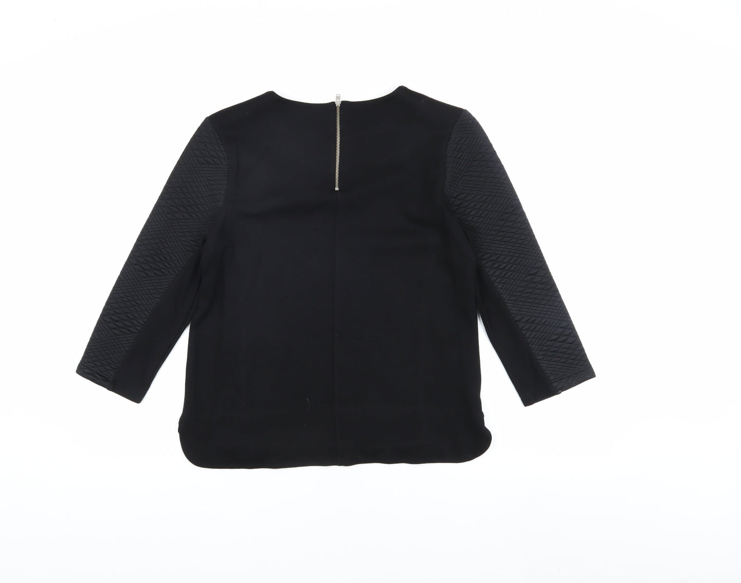 Laura Ashley Women's Black Quilted Blouse UK 12