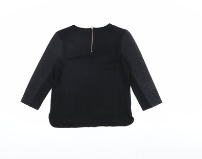 Laura Ashley Women's Black Quilted Blouse UK 12