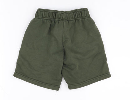Adidas Boys Green Athletic Shorts 5-6 Years